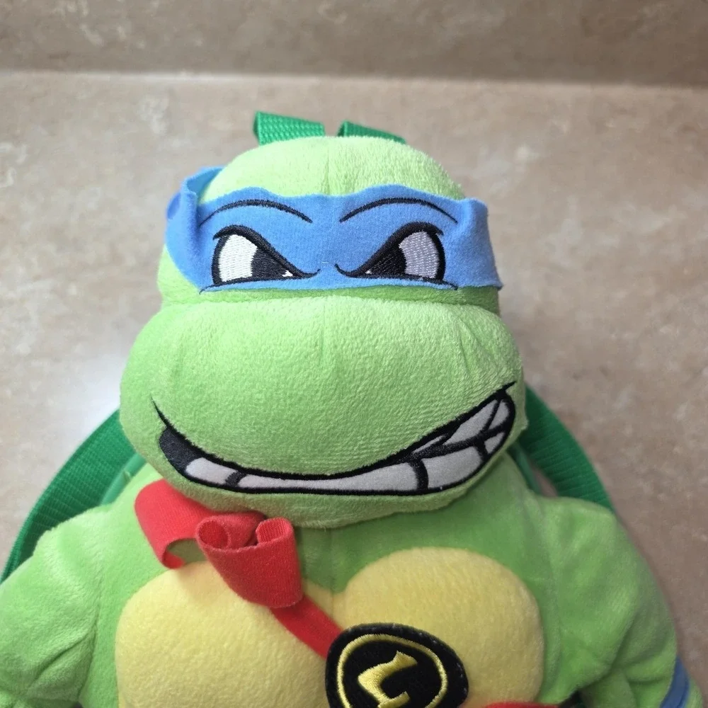 Teenage Mutant Ninja Turtles TMNT Leonardo Green Plush Backpack 21